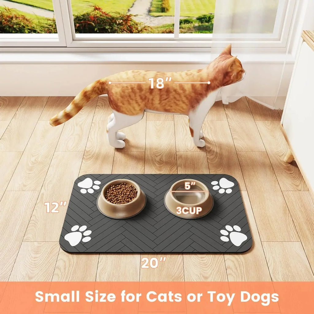 Pet Feeding Absorbent Mat- Water Proof - Easy Cleaning