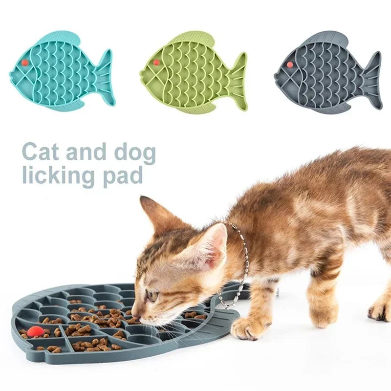 Silicone Fish Shaped Non Slip Slow Feeder Pad