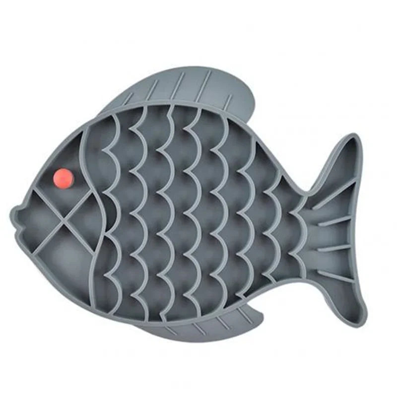 Silicone Fish Shaped Non Slip Slow Feeder Pad