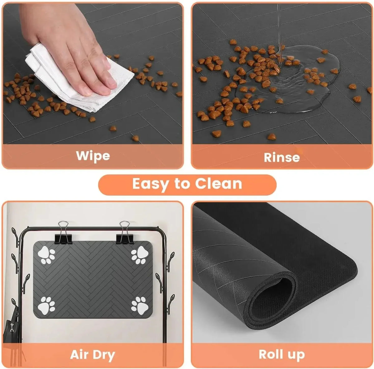 Pet Feeding Absorbent Mat- Water Proof - Easy Cleaning