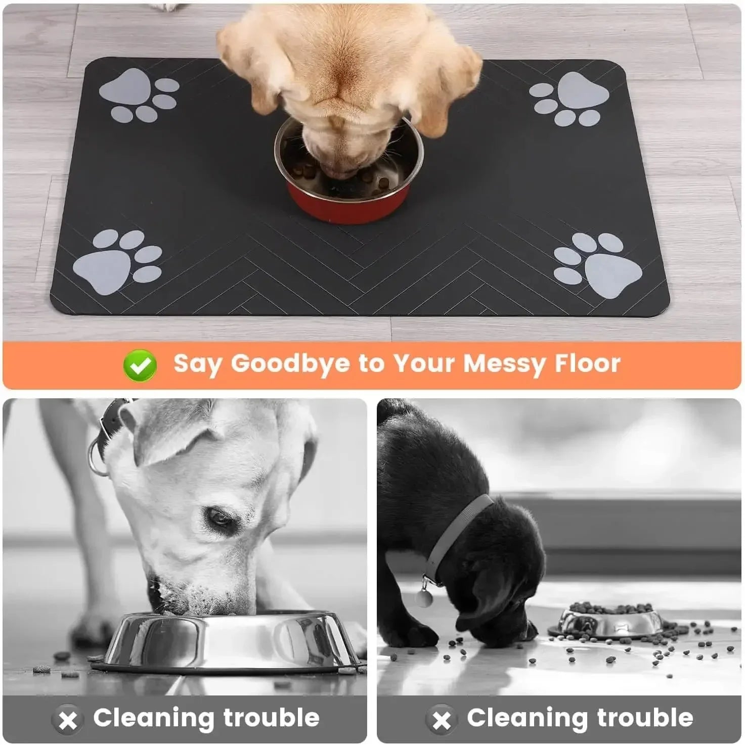 Pet Feeding Absorbent Mat- Water Proof - Easy Cleaning