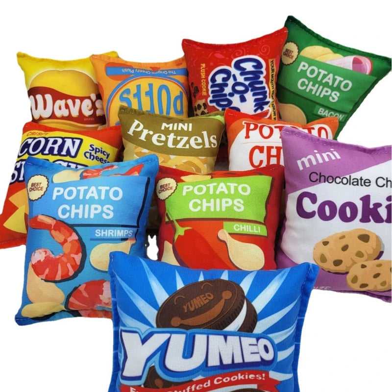 Dog Squeaky Chew toys, Snack shaped