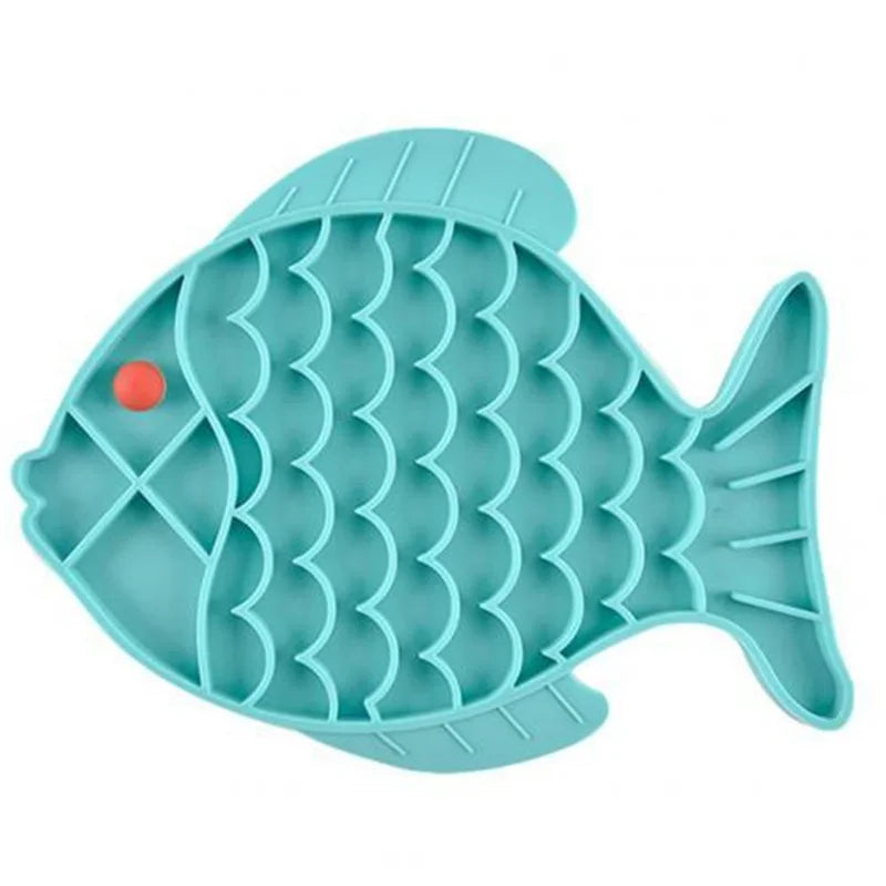 Silicone Fish Shaped Non Slip Slow Feeder Pad