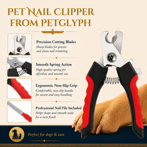 Ergonomic Pet Claw Clippers with File