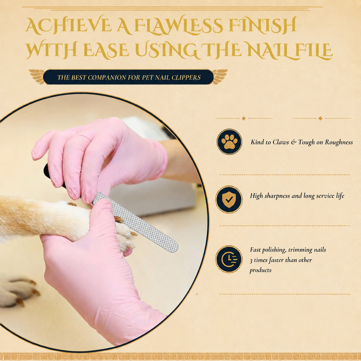 Ergonomic Pet Claw Clippers with File