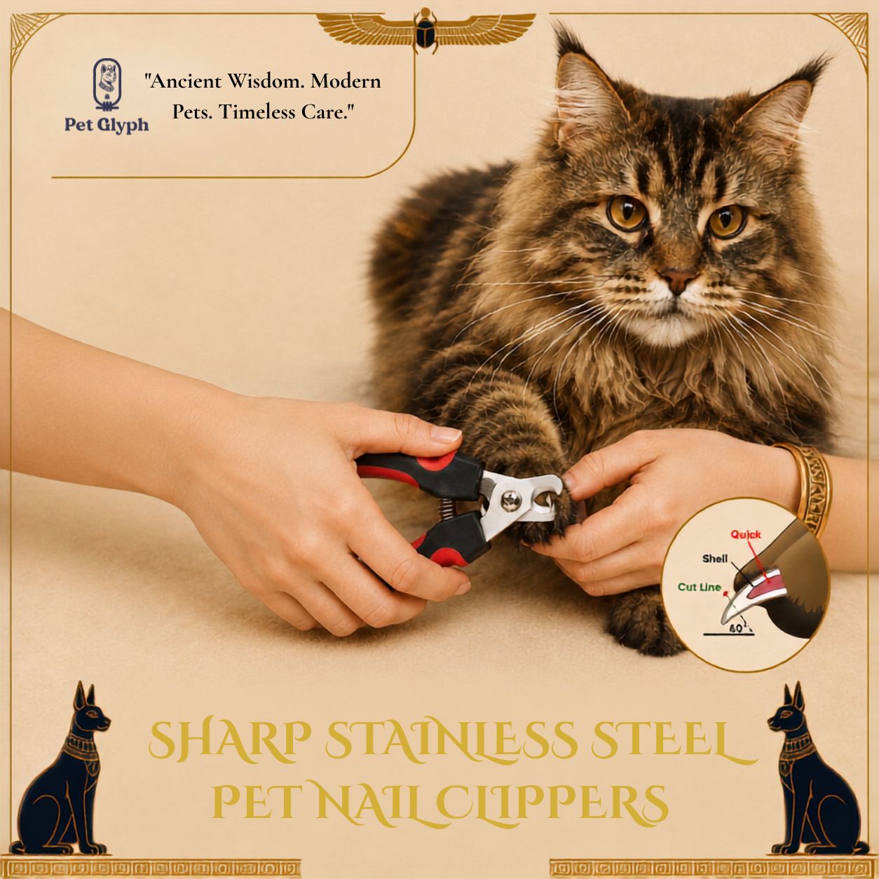Ergonomic Pet Claw Clippers with File