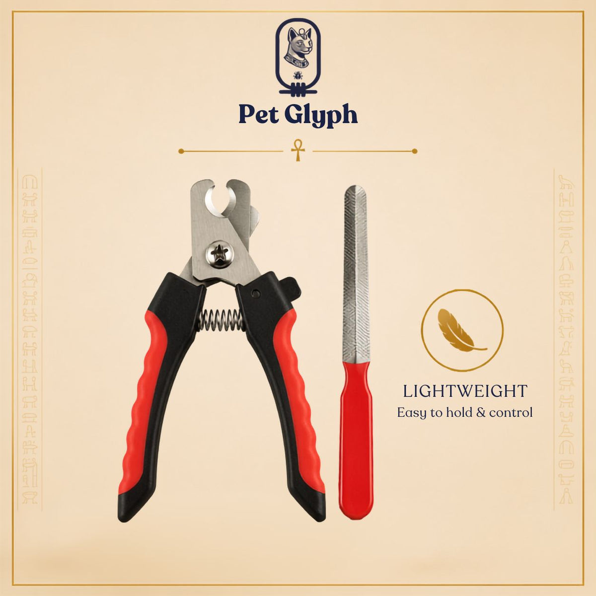 Ergonomic Pet Claw Clippers with File